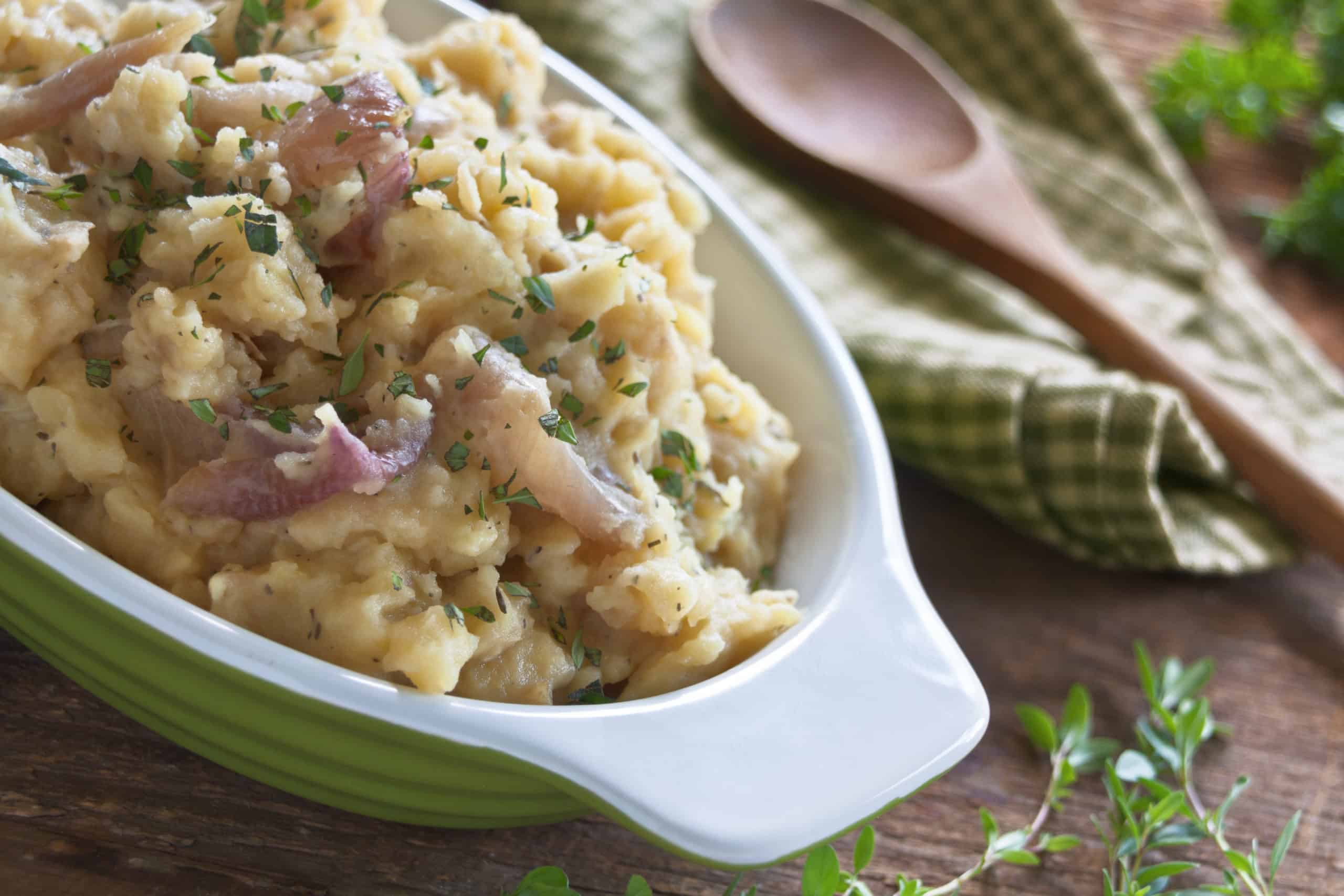 Roasted Shallot Mashed Potatoes - Guiding Stars