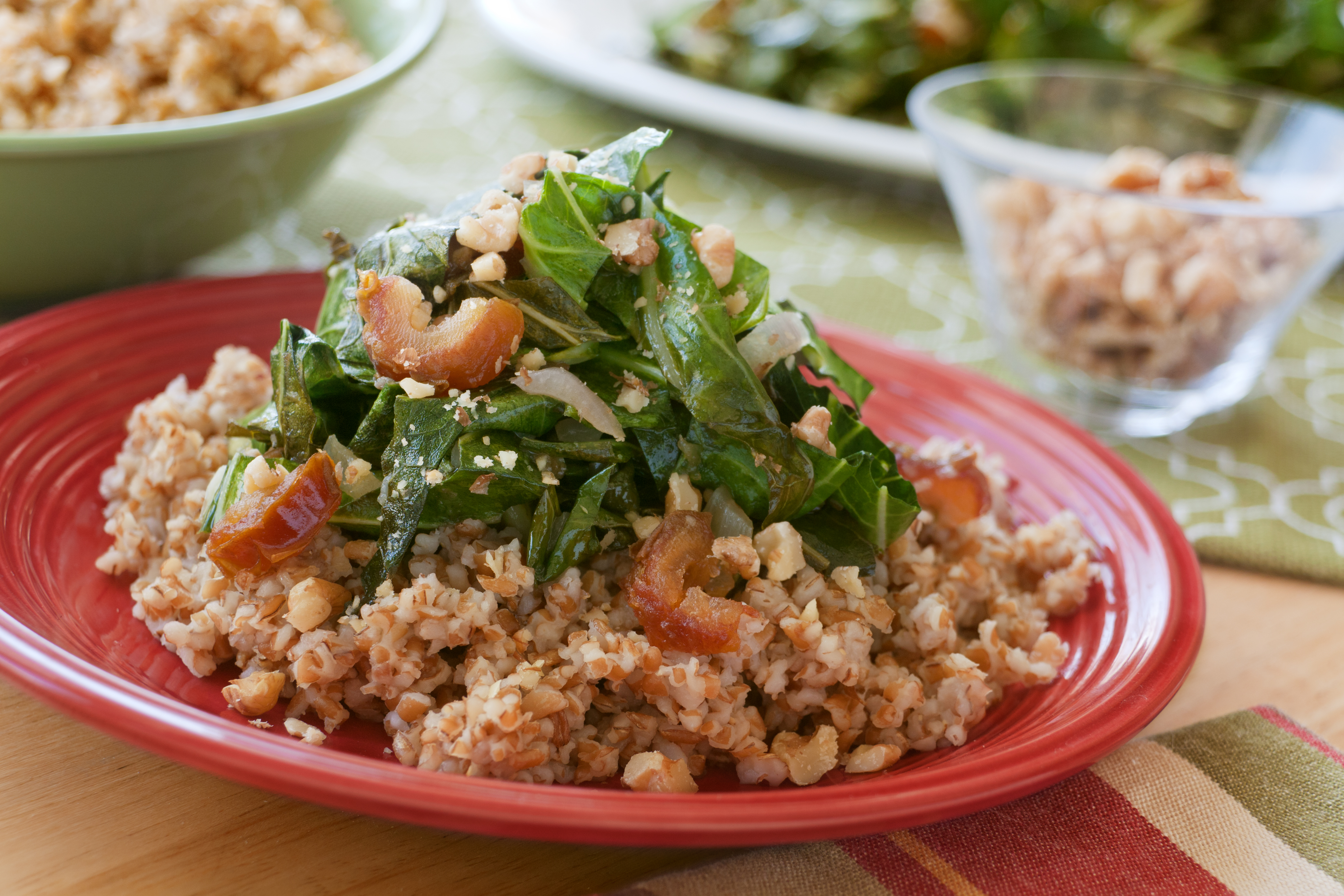 Mustard Greens and Bulgur