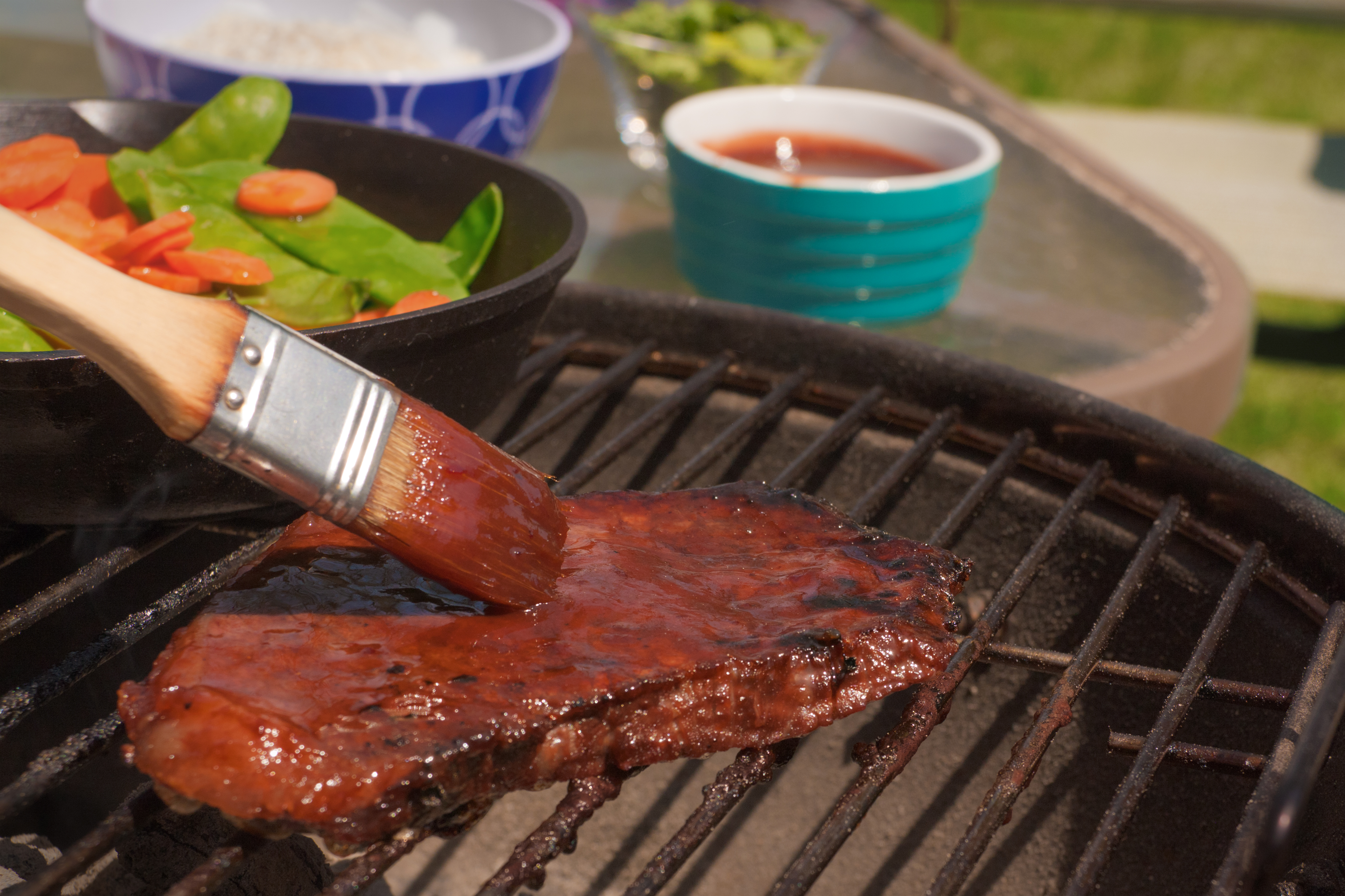 Steak with Ginger Plum Barbecue Sauce