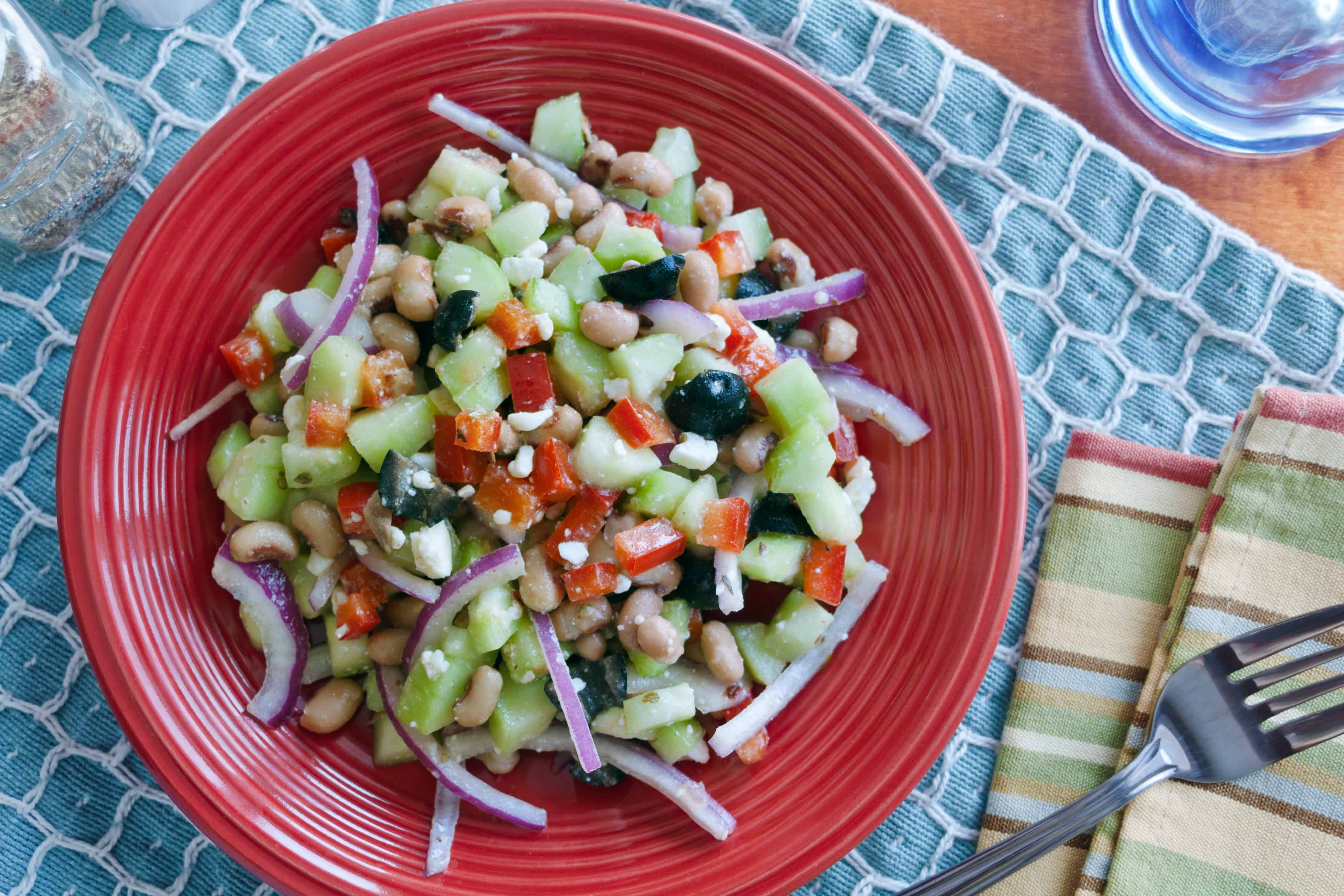 Cucumber & Black-Eyed Pea Salad - Guiding Stars