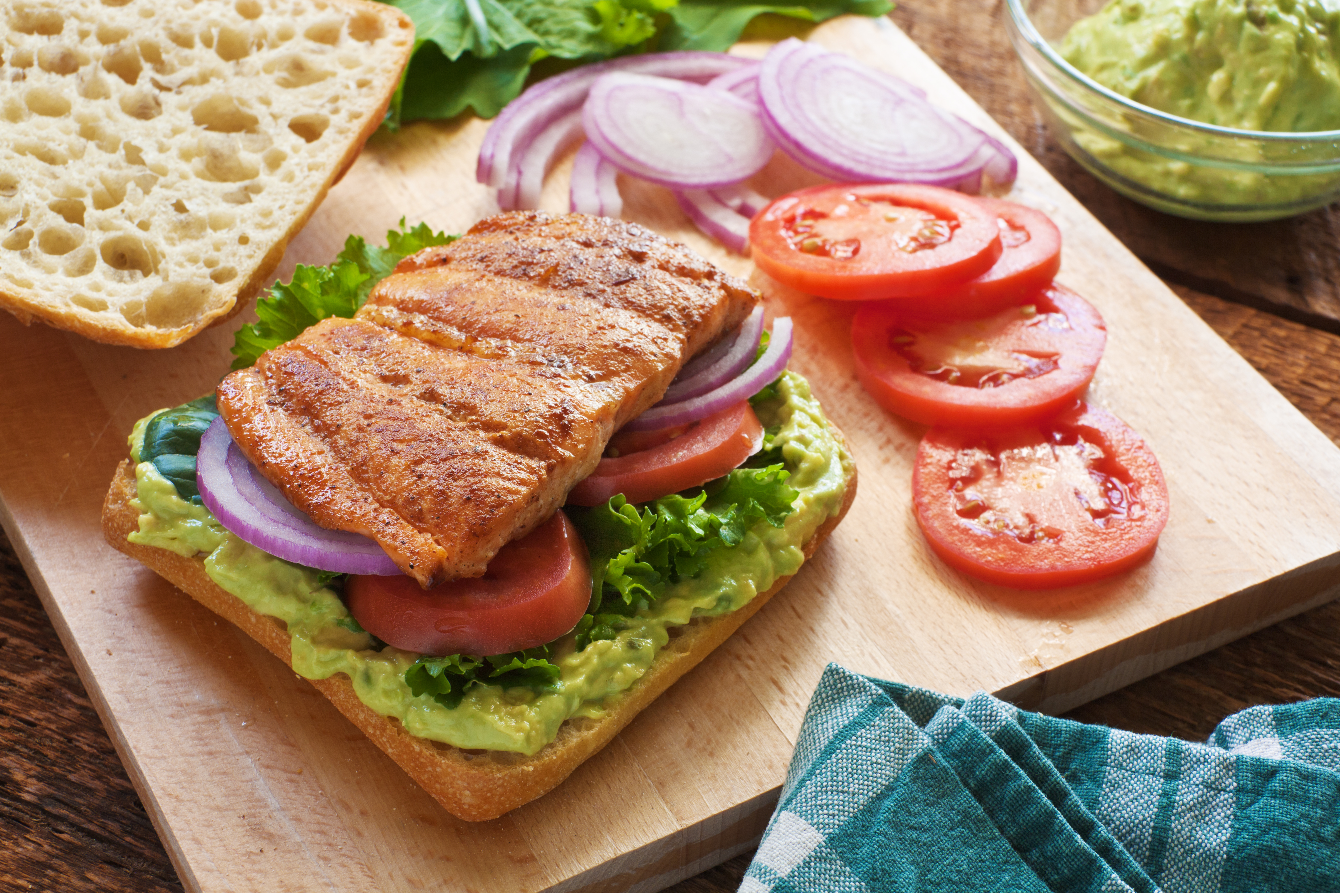 Blackened Salmon Sandwich