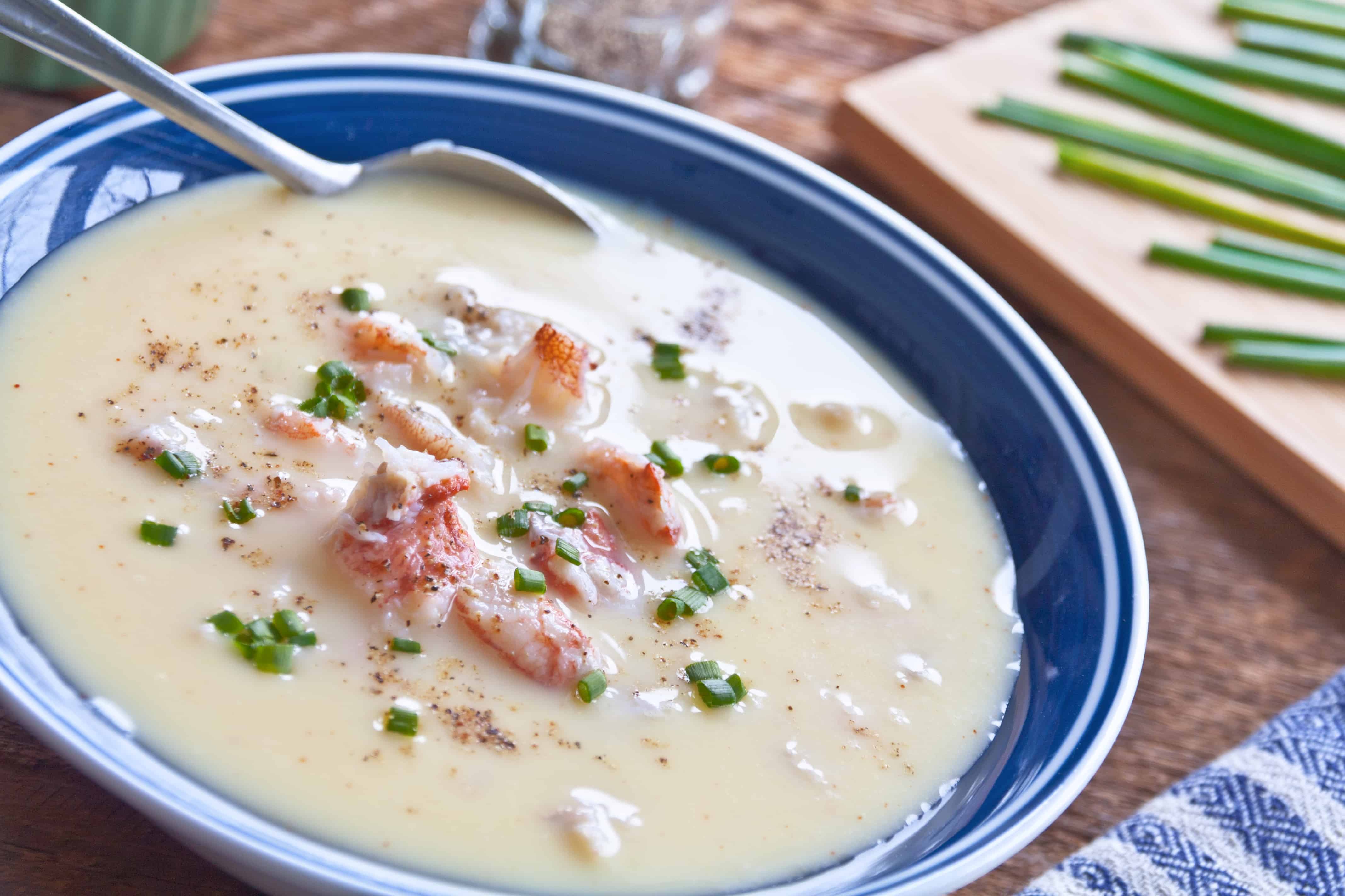 Chilled Corn Soup with Crab - Guiding Stars