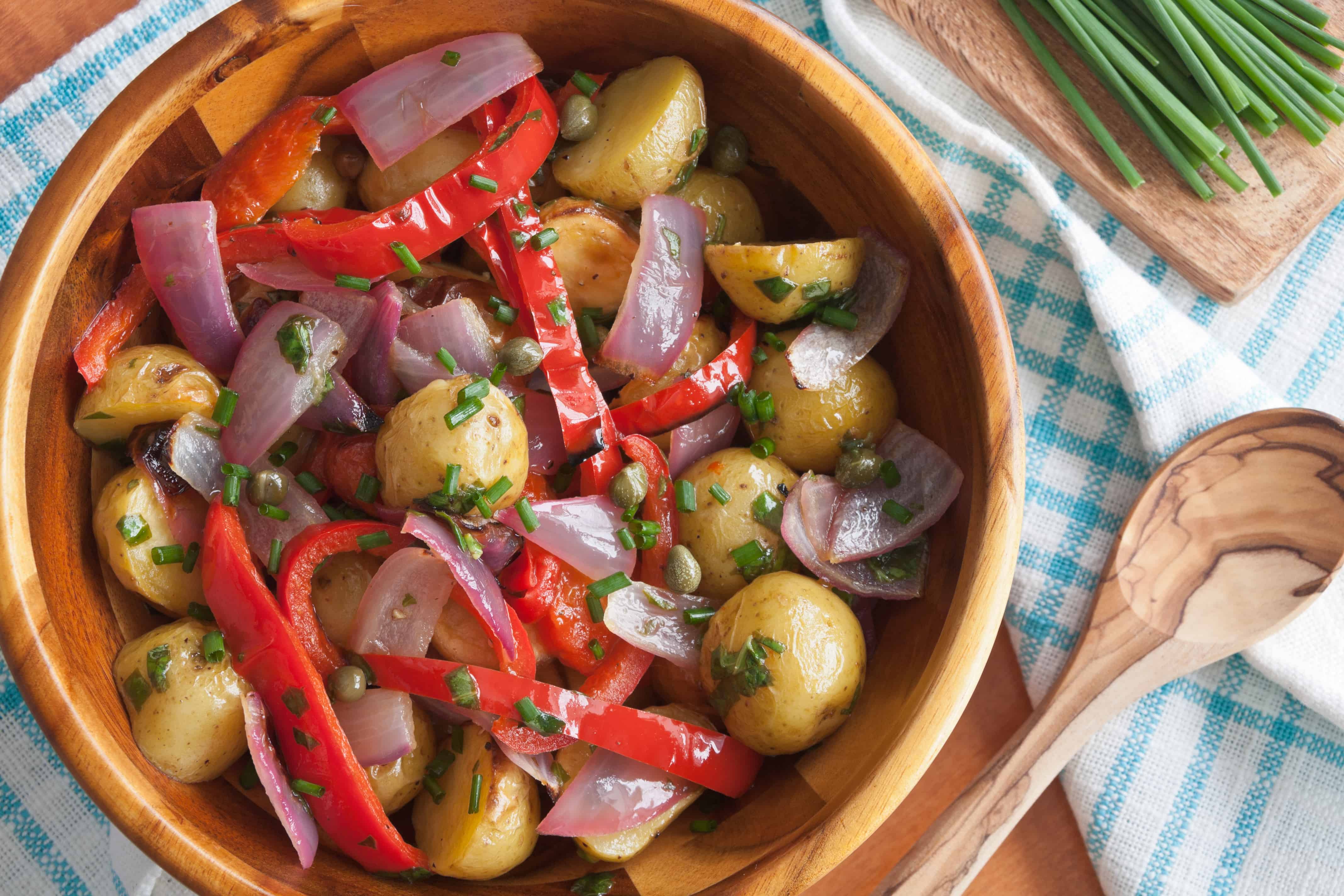 Lemony Grilled Potato Salad - Guiding Stars