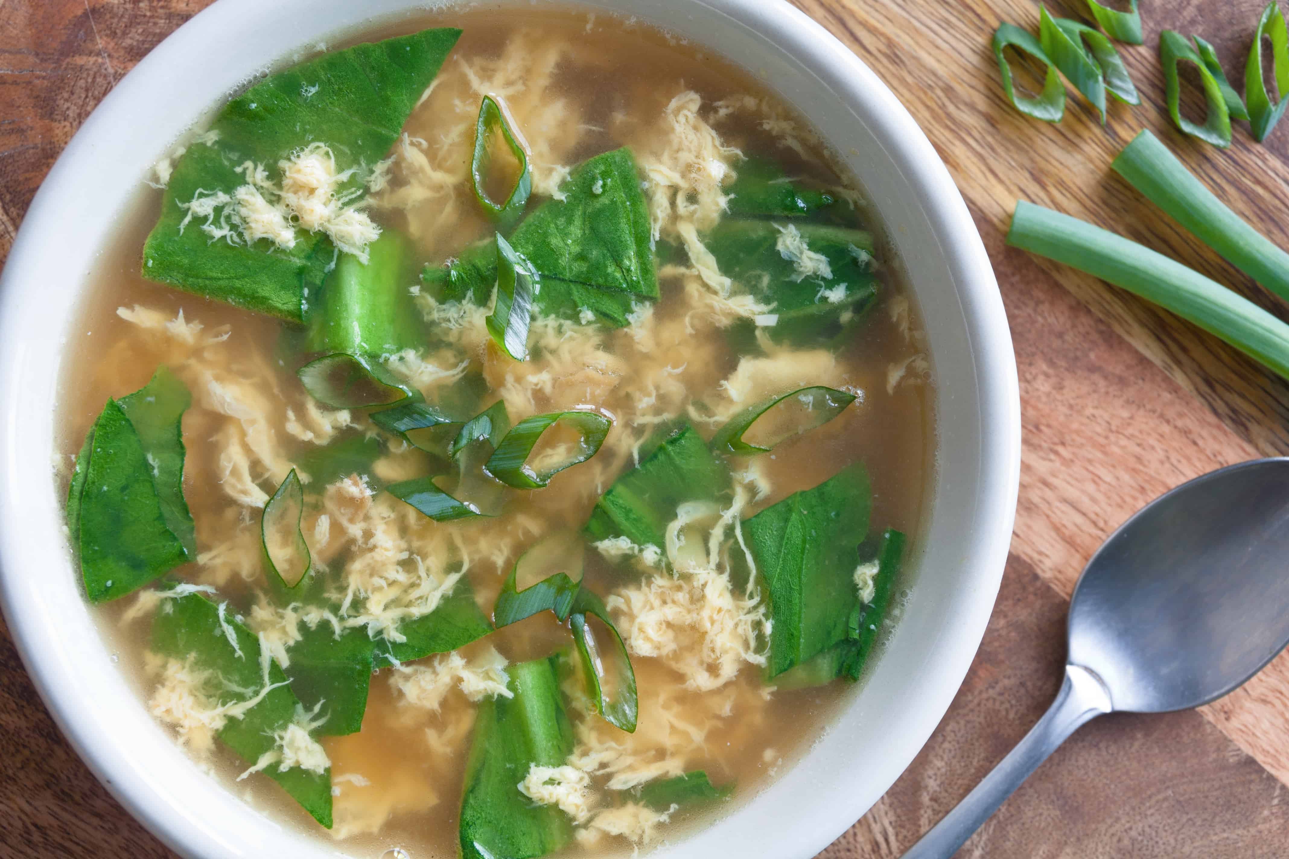 Ginger Egg Drop Soup - Guiding Stars