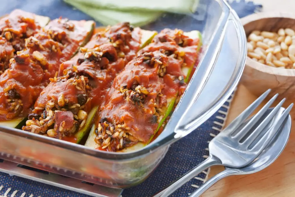 Mediterranean Stuffed Zucchini