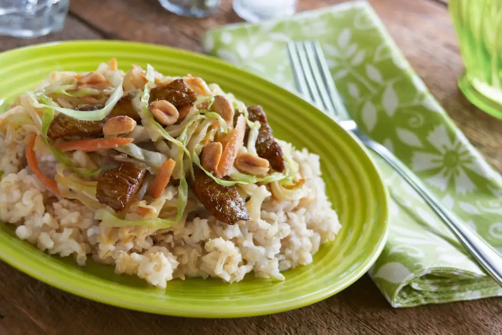 Cabbage & Beef Stir-fry With Peanut Sauce
