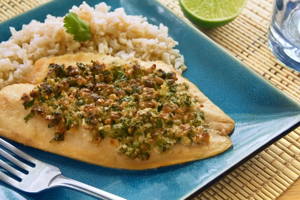 Halibut With Cilantro Pesto