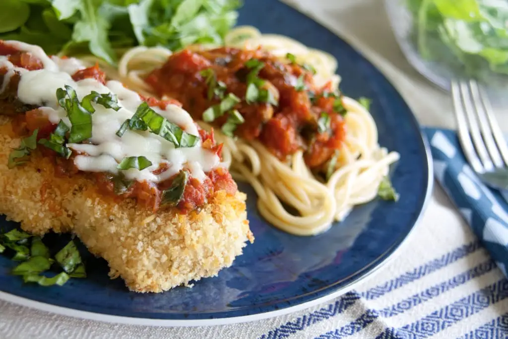 Oven Fried Chicken Parmesan