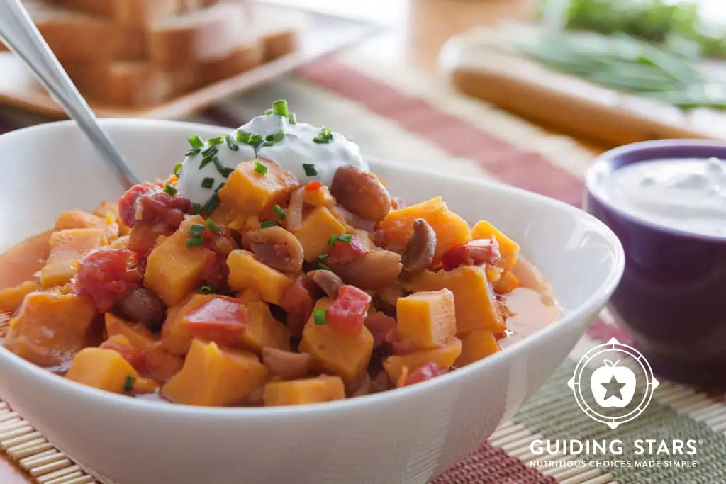 African Ground Nut Stew With Sour Cream Topping