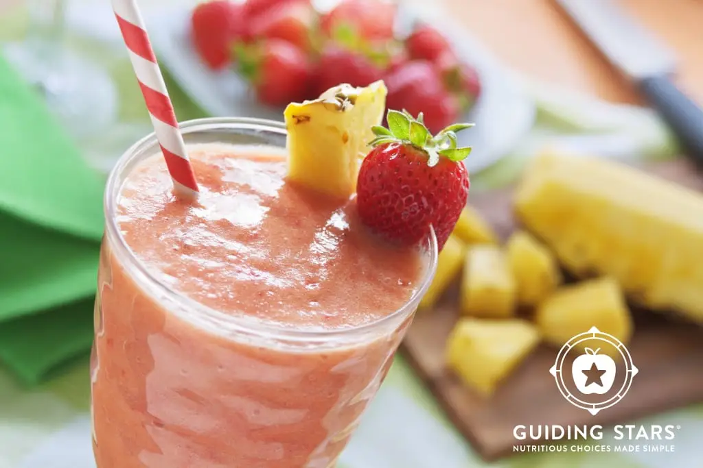 Peach Strawberry & Pineapple Smoothie