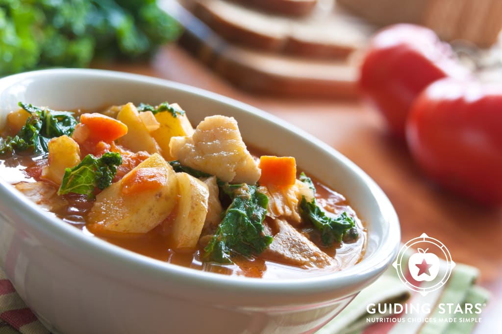Mediterranean Fish Chowder With Potatoes & Kale - Guiding Stars