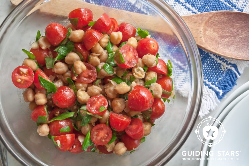 Chickpea & Tomato Salad - Guiding Stars