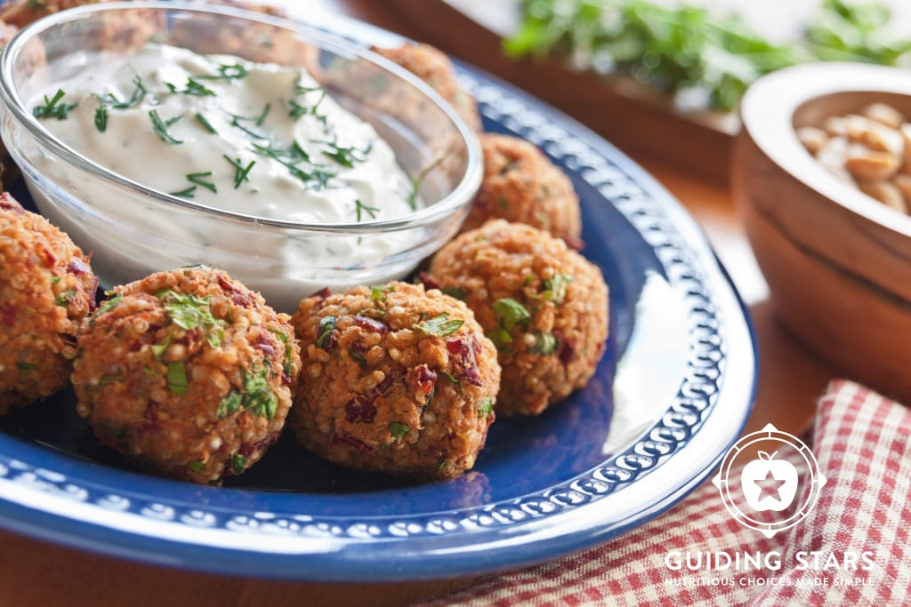 Quinoa Pizza Balls With Ranch Sauce