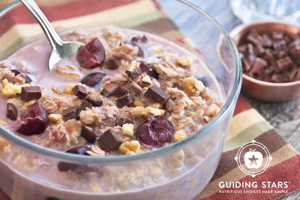 Cherry Chunk Overnight Oats - Guiding Stars